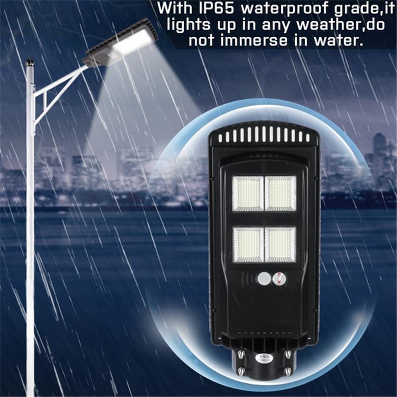 Изображение товара: 192/384/576 светодиодный водонепроницаемый уличный светильник на солнечной батарее с дистанционным управлением радаром индукционный уличный садовый настенный светильник освещение для безопасности