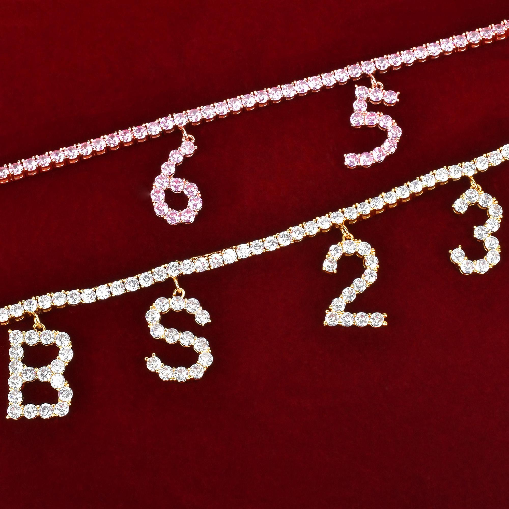 Изображение товара: Женское Ожерелье с кулоном в виде буквы AAAA, кулон золотого цвета с фианитом, в стиле хип-хоп, рок, уличная бижутерия, индивидуальное название