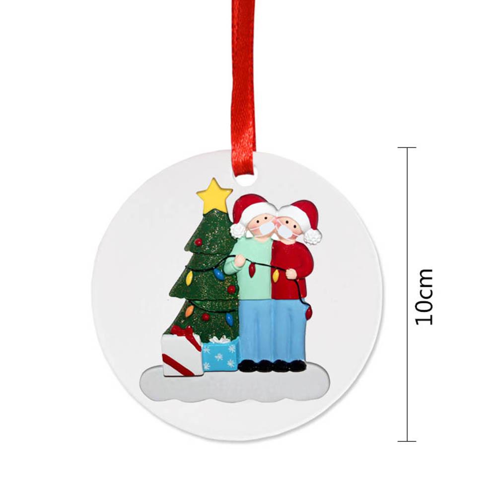 Изображение товара: Рождество DIY Имя записываемая мягкая глиняная маска Снеговик Рождественская елка Подвески, подвесные украшения для дома