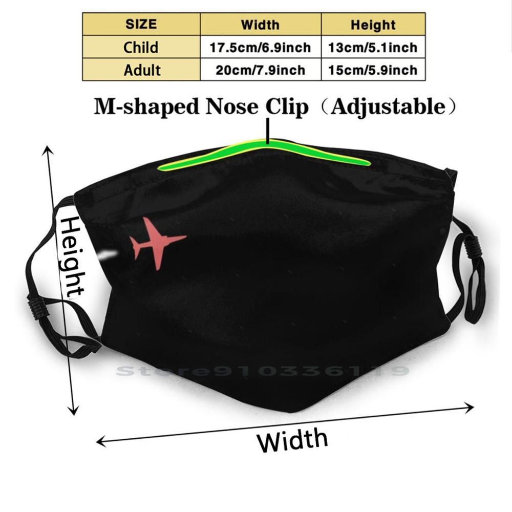 Изображение товара: Удивительный маленький дизайн самолета Пылезащитный фильтр смываемая маска для лица детский модный крутой самолет путешествия полет