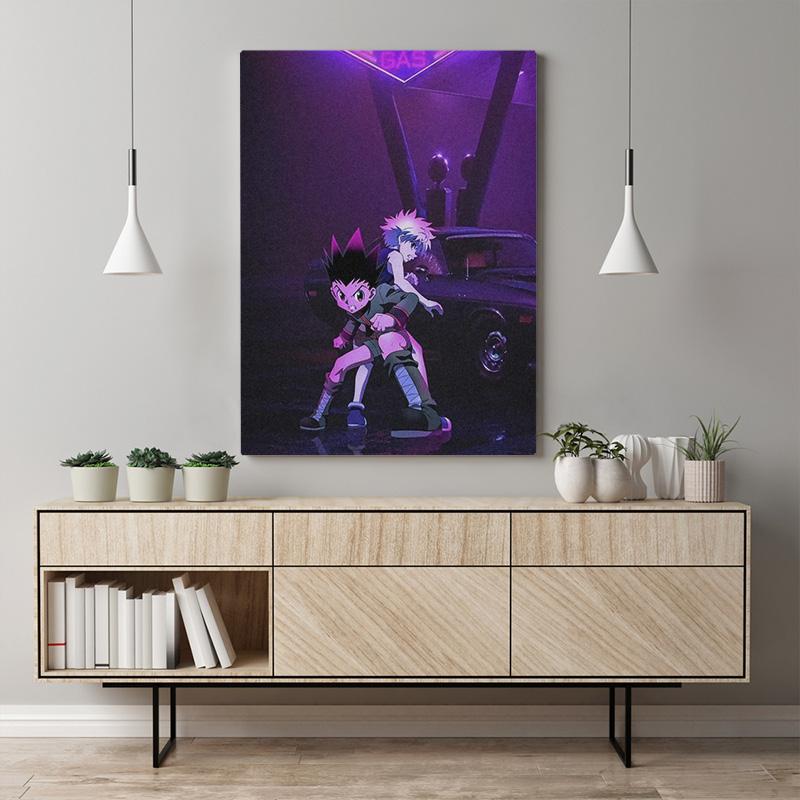 Изображение товара: Картина на холсте Killua gon Hunter x Hunter из аниме, настенное украшение для спальни, кабинета, украшение для гостиной, плакат