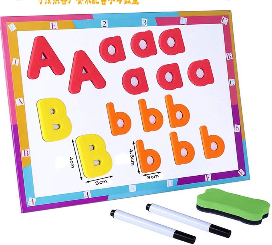 Изображение товара: Магнитные буквы с магнитом, доска для рисования, классные алфавиты, набор для детей, ABC, правописание и обучающая коробка, игрушки для детей