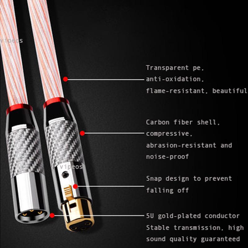 Изображение товара: Однокристальный медный посеребренный аудио rca к xlr, Позолоченный разъем для усилителя, CD-плеера, Балансирующий кабель