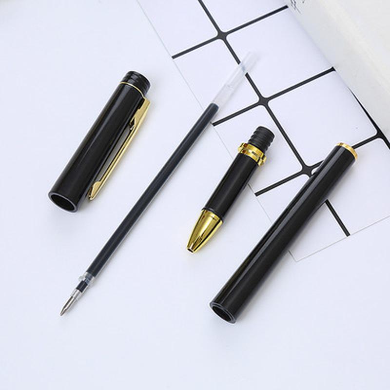 Изображение товара: Черно-белая гелевая ручка, высокое качество, офисное обучение, приблизительные гелевые ручки 0,5 мм