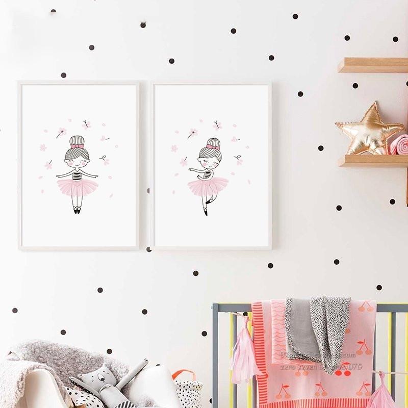 Изображение товара: Современная картина с изображением милой балерины розового воздушного шара, картина маслом, плакат и печать, настенное искусство, украшение для дома