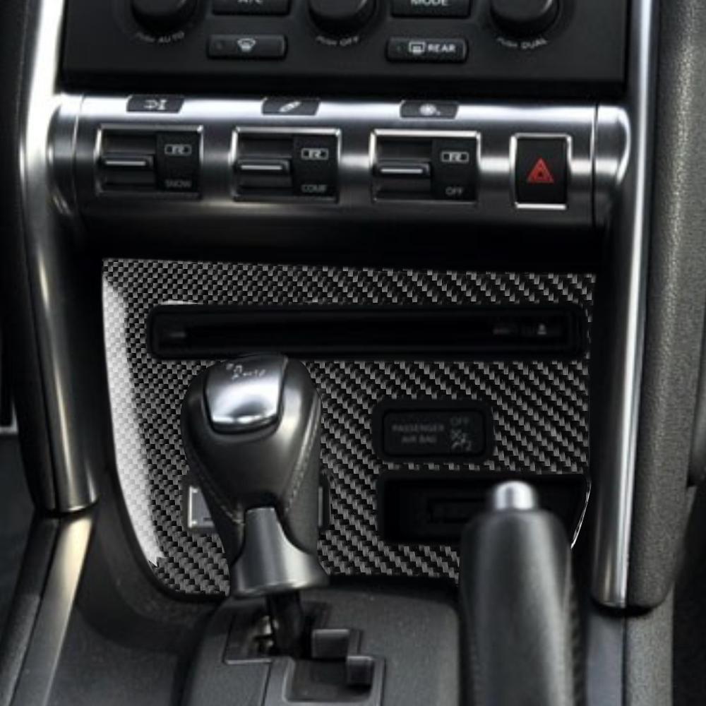 Изображение товара: Внутренняя крышка из углеродного волокна, панель CD, чехол на рулевое колесо, комплект отделки переключения передач, автомобильные аксессуары, подходит для Nissan GTR R35 2008-2016