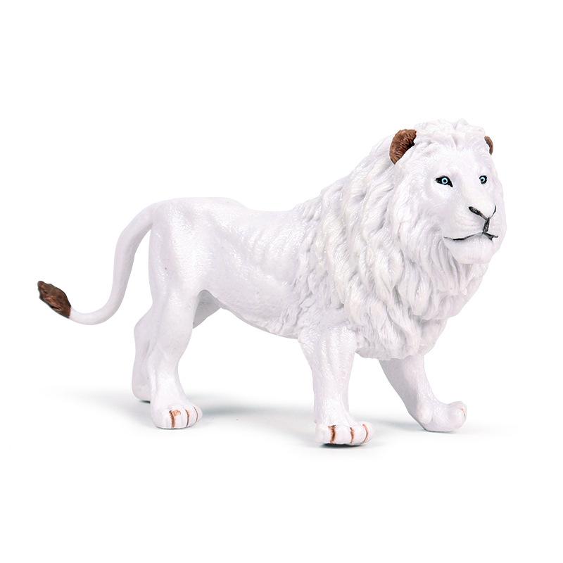 Изображение товара: Новая детская игрушка с белым львом, модель леса, дикого животного, семейное украшение, Детская Когнитивная развивающая игрушка, украшения