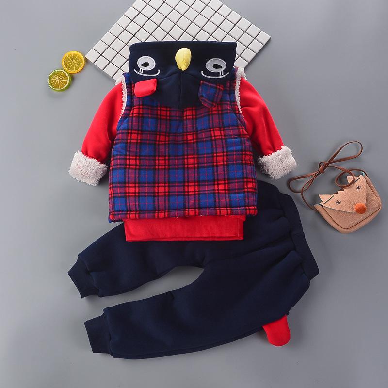 Изображение товара: 3 шт./компл., детский хлопковый спортивный костюм с капюшоном