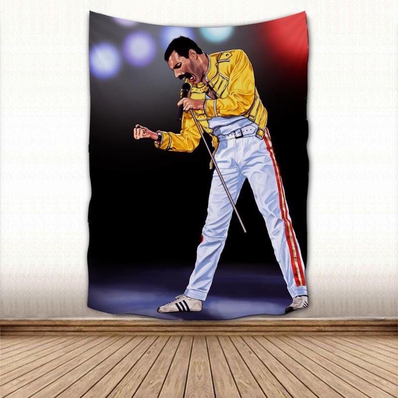 Изображение товара: Новинка Freddie Mercury настенный гобелен украшения для домашней вечеринки гобелены фото фон Ткань Скатерть для стола настенный гобелен