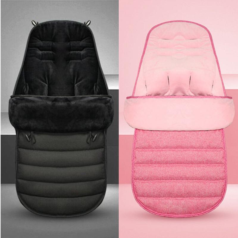 Изображение товара: Зимние толстые теплые спальные мешки, ветрозащитный детский спальный мешок, конверт для новорожденных, подушка для коляски, подушка для ног, коляска