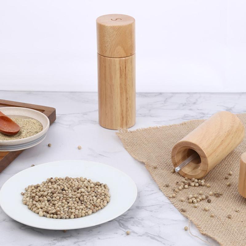 Изображение товара: Бытовая 6-дюймовая деревянная мельница для перца, ручная мельница, многофункциональная бутылка для приправ, кухонный инструмент