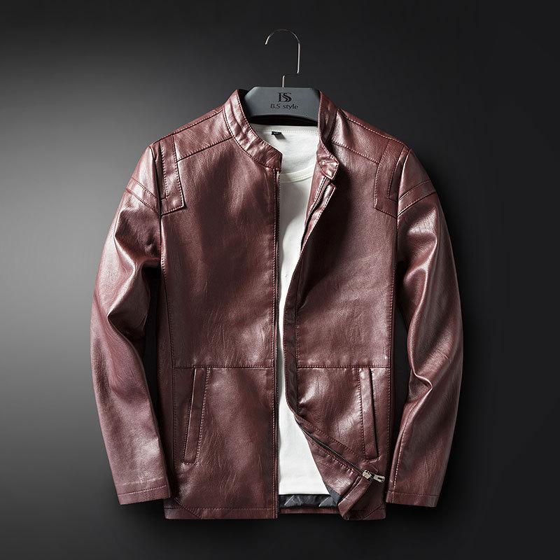 Изображение товара: Мужская одежда, куртка из искусственной кожи, зимняя кожаная куртка, трендовая свободная куртка с кошельком