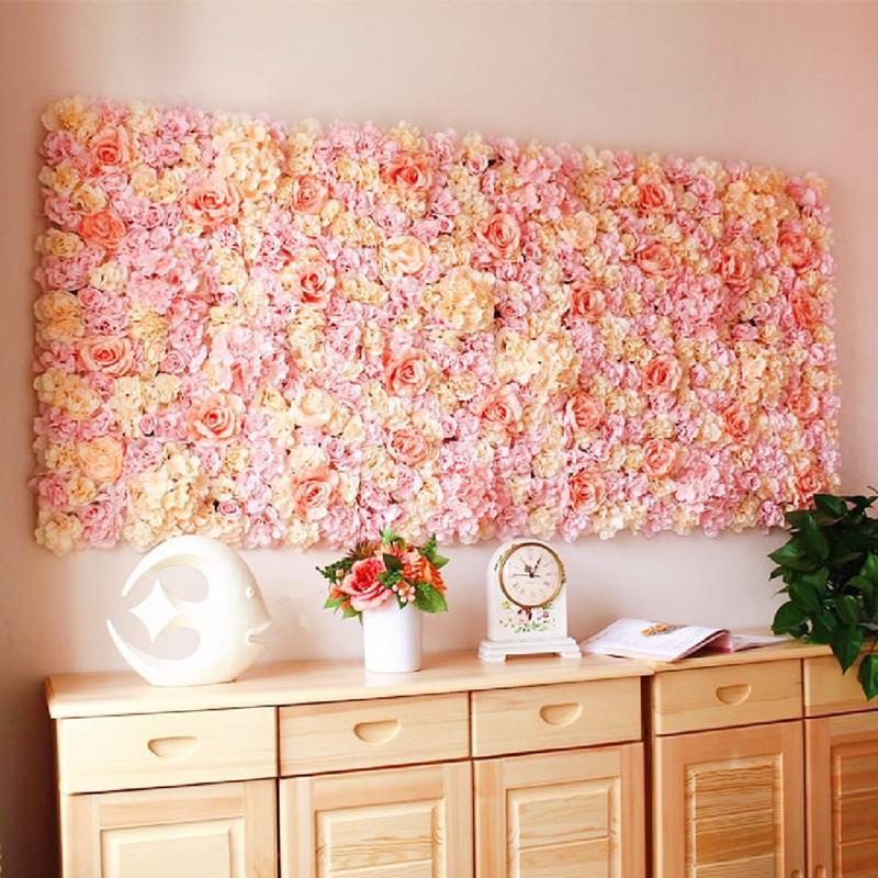 Изображение товара: 40x60cm Silk Rose Flower wall Artificial hydrangea Flower for Wedding Decoration flower Wall Wedding party Xmas Backdrop Decor