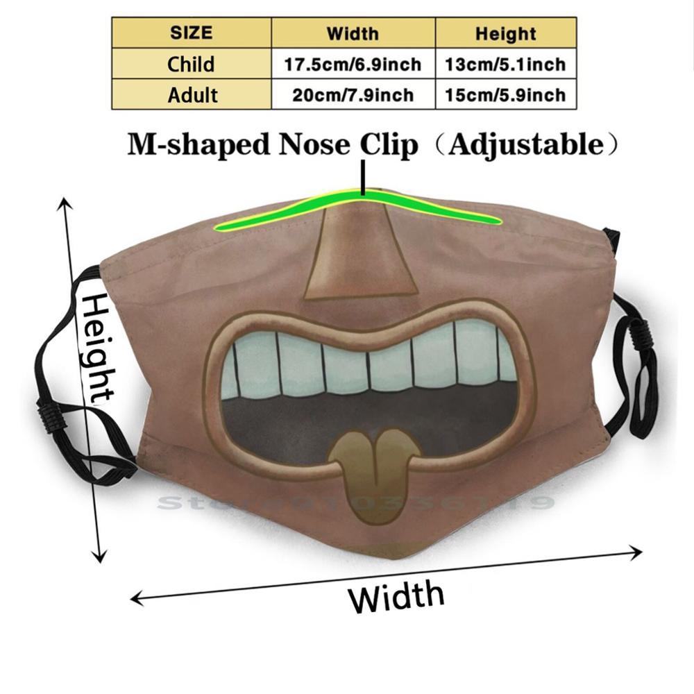 Изображение товара: Коричневая лампа дневного света! Маска ртовая многоразовая с фильтром Pm2.5 для детей