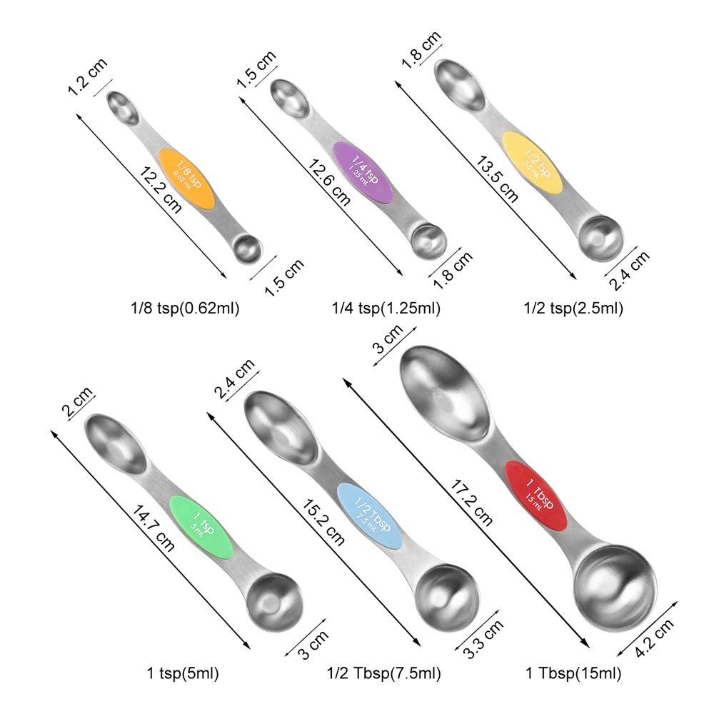 Изображение товара: Набор Магнитных мерных ложек из нержавеющей стали, 6 шт.