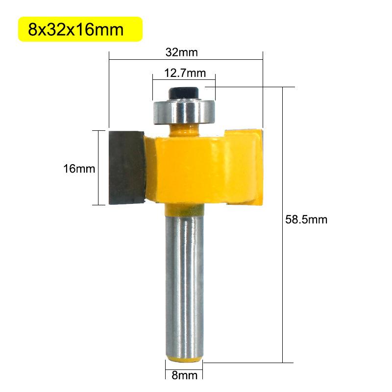 Изображение товара: Lavie 5 шт. 8 мм хвостовик T слот фреза Бит с подшипником древесины долберез фреза T тип Кролик Деревообрабатывающие инструменты для древесины