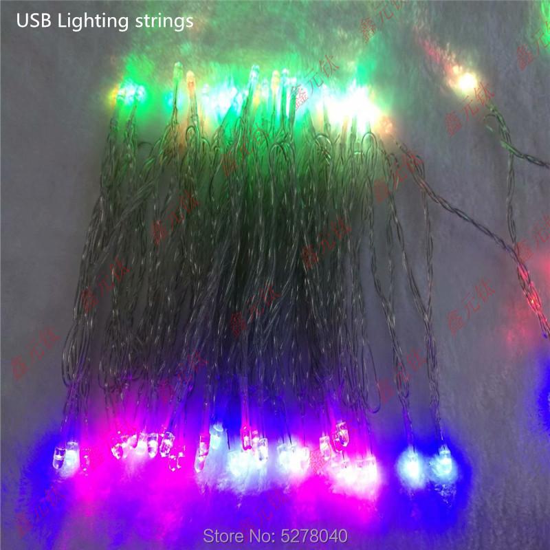 Изображение товара: USB-шнуры для освещения, 2 м, 3 м, 5 м, 10 м, белый, красный, синий, зеленый, теплый белый, RGB, 3,7-5 В, 20 светодиодов, 30 светодиодов, 50 светодиодов, 100 светодиодов, декоративная цепь