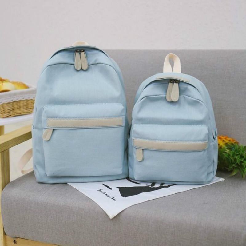 Изображение товара: Backpacks Women Solid Canvas Candy Colors Shoulder Bags Travel Leisure Large Capacity Students Anti-theft Ulzzang Korean Style