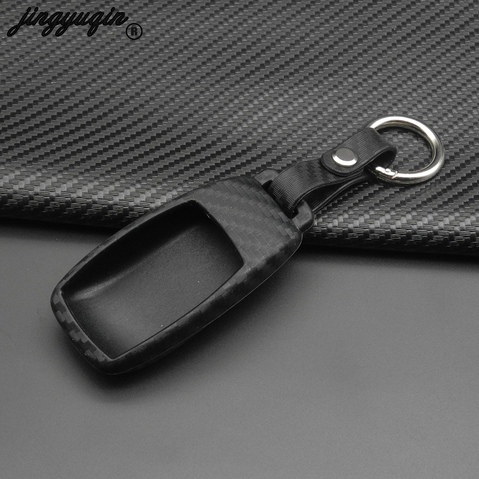 Изображение товара: Jingyuqin для Mercedes Benz 2017 E Class W213 2018 S Class чехол для ключей, сумка для защиты автомобиля, Стайлинг, углеродный силикон, чехол для ключей для автомобиля, мягкий