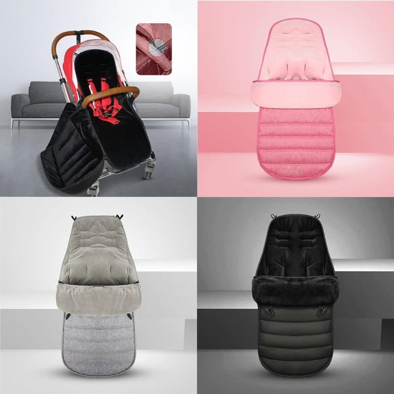 Изображение товара: Зимние толстые спальные мешки, теплые детские спальные мешки, конверт для новорожденных, Детские ветрозащитные коляски, подушка для ног для коляски