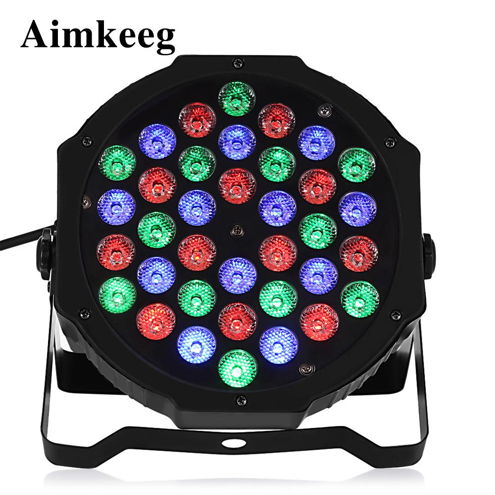 Изображение товара: Aimkeeg 36 Вт профессиональное освещение для дискотеки DMX512 RGB светодиодный Ktv бар вечерние DJ лампы декоративный сценический Световой Эффект Проектор par лампа