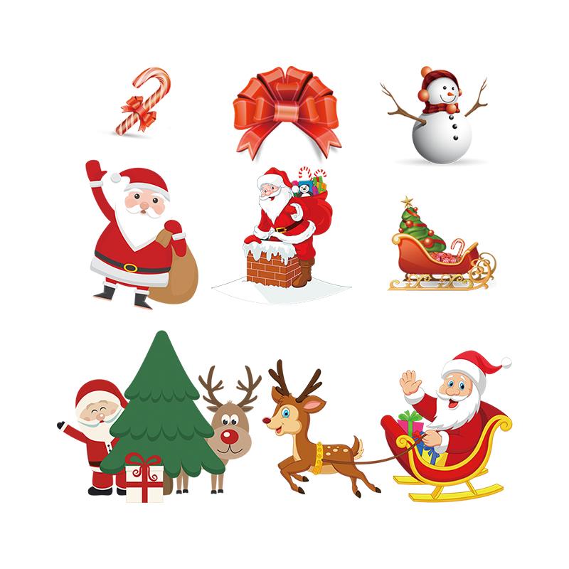 Изображение товара: Новые наклейки Санта Клауса утюжок на пластырь для детской одежды термопереводные наклейки Diy моющиеся рождественские заплатки дерево