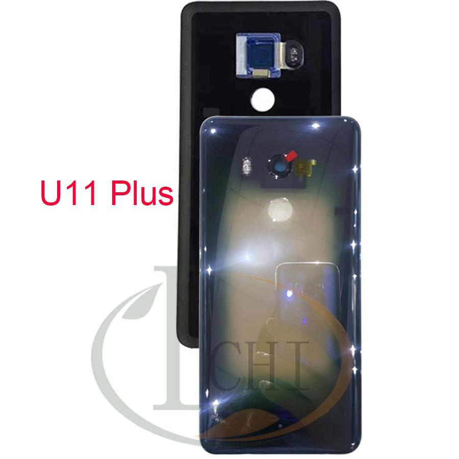 Изображение товара: Крышка батарейного отсека для HTC U11 Plus, Задняя стеклянная крышка корпуса, чехол для HTC U12 + U12 Plus U11, задняя крышка с объективом камеры, бесплатная доставка