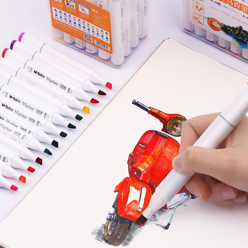 Изображение товара: M & G двухголовый маркер ручка ручная роспись дизайн набор студенческих акварельных ручек набор кистей для рисования