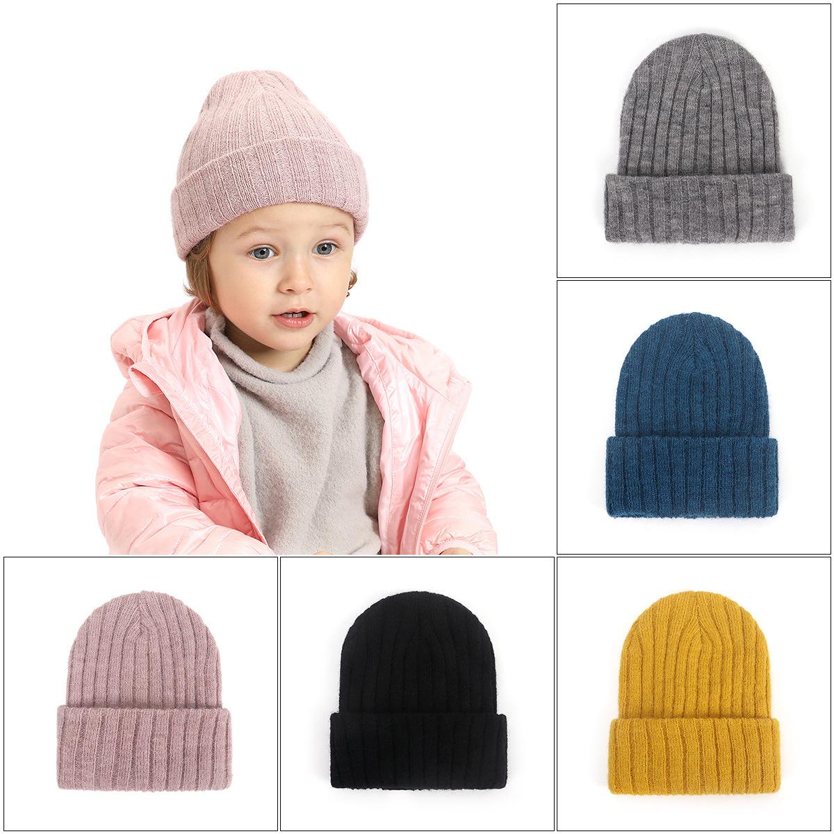 Изображение товара: Новинка 2020 года; Детские шапки; Хлопковый кашемировый пуловер для мальчиков и девочек; Шерстяная теплая шапка; Детская вязаная шапка; Сезон осень-зима