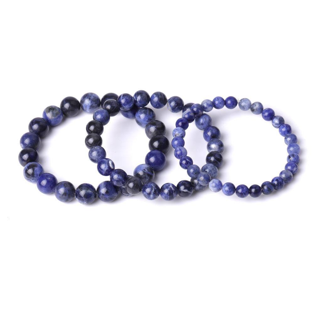 Изображение товара: Синяя нить с каменными бусинами браслет Будда из бисера Йога дружба стренок для женщин мужчин Ювелирный Браслет Braclets