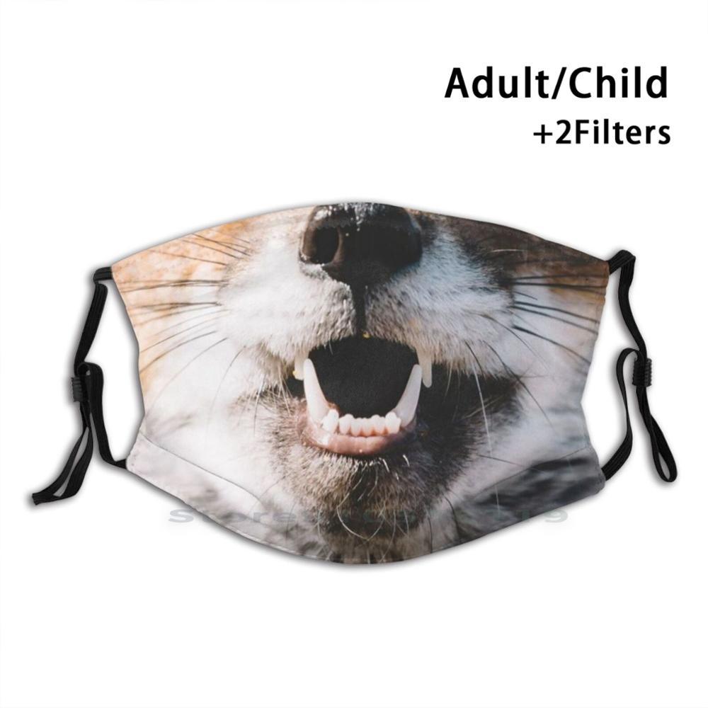 Изображение товара: Лисичка лиса рот многоразовая маска для лица с фильтрами детская Лисичка лиса Фокси животное собака волк зубы клыки улыбка природа дикая