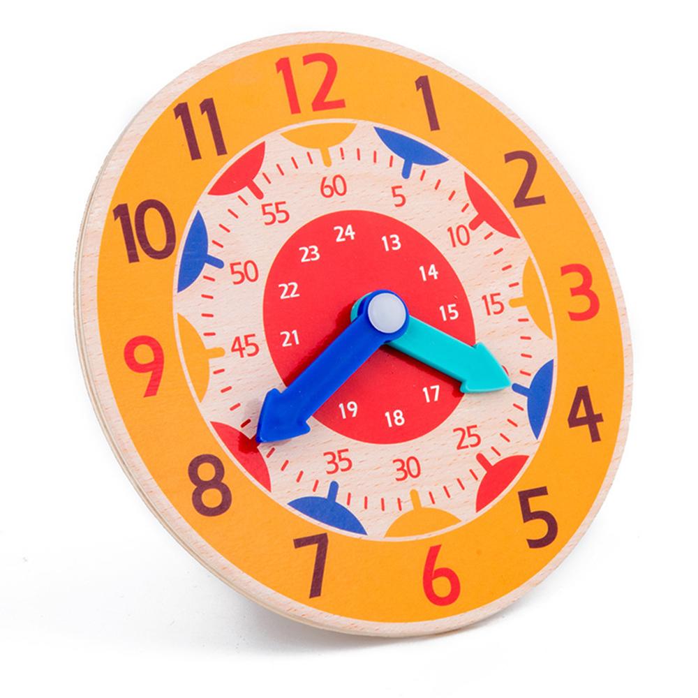Изображение товара: Детские деревянные часы Монтессори, игрушки, часы, минуты, секунды, познания, красочные часы, игрушки для детей, вспомогательные материалы для раннего дошкольного обучения