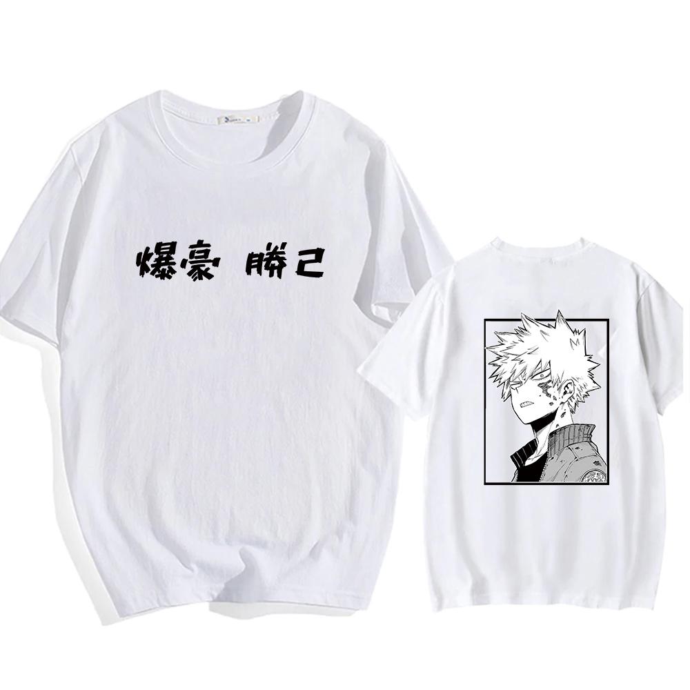 Изображение товара: Аниме Bakugou Katsuki унисекс футболка Harajuku My Hero academic футболка уличные летние топы размера плюс