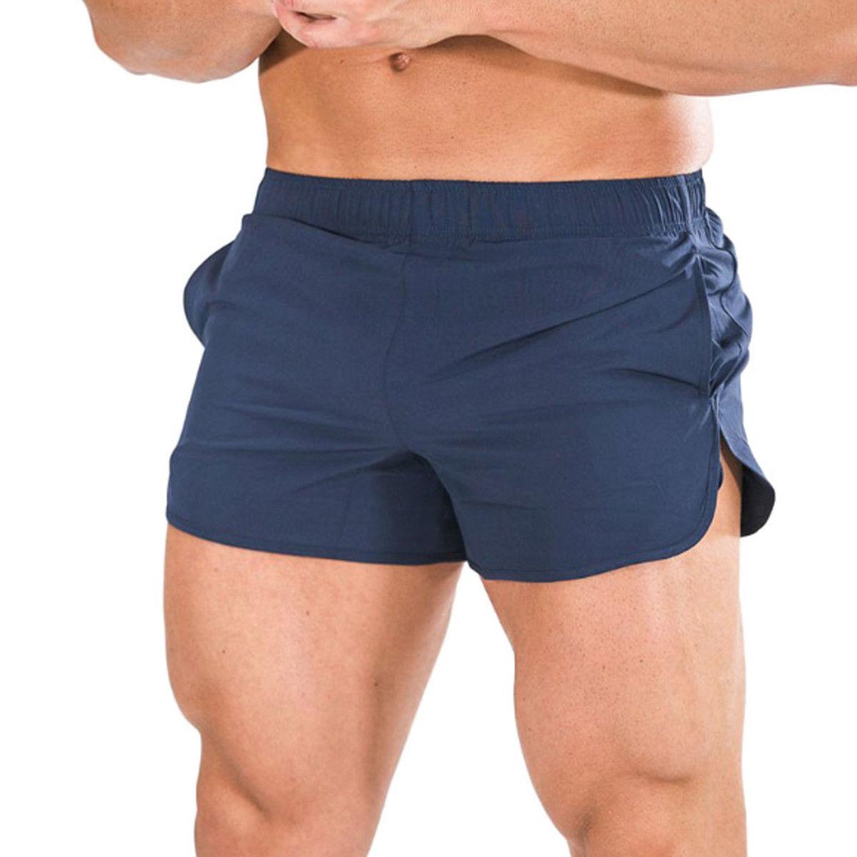 Изображение товара: Шорты мужские спортивные хлопковые, дышащие спортивные штаны для бодибилдинга, бега, фитнеса, облегающие, летние