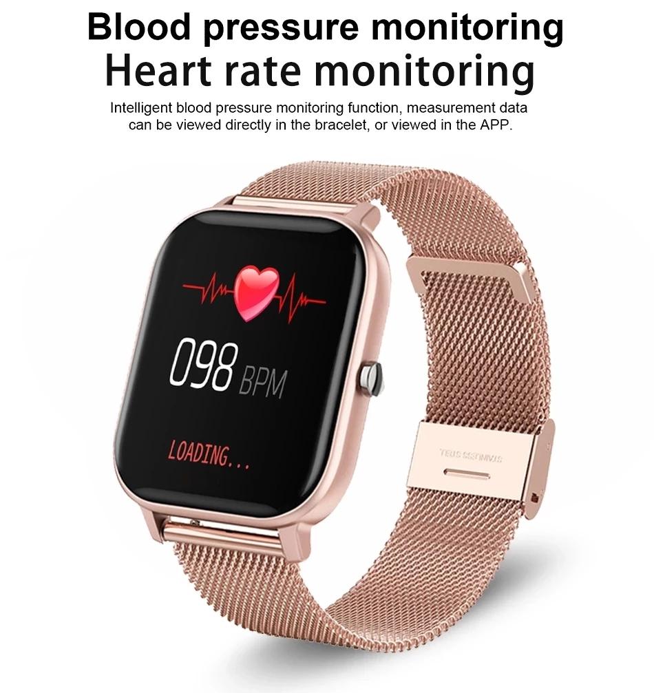Изображение товара: Умные Электронные часы для мужчин и женщин, цифровые часы с измерением артериального давления, модные спортивные наручные часы с калорийностью, режим DND для Android, IOS