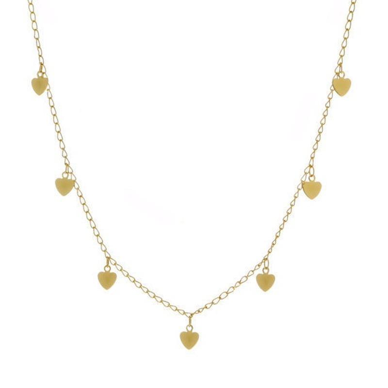 Изображение товара: Ожерелье-чокер HebeDeer, женское ожерелье с кисточками в форме сердца, серебристого цвета