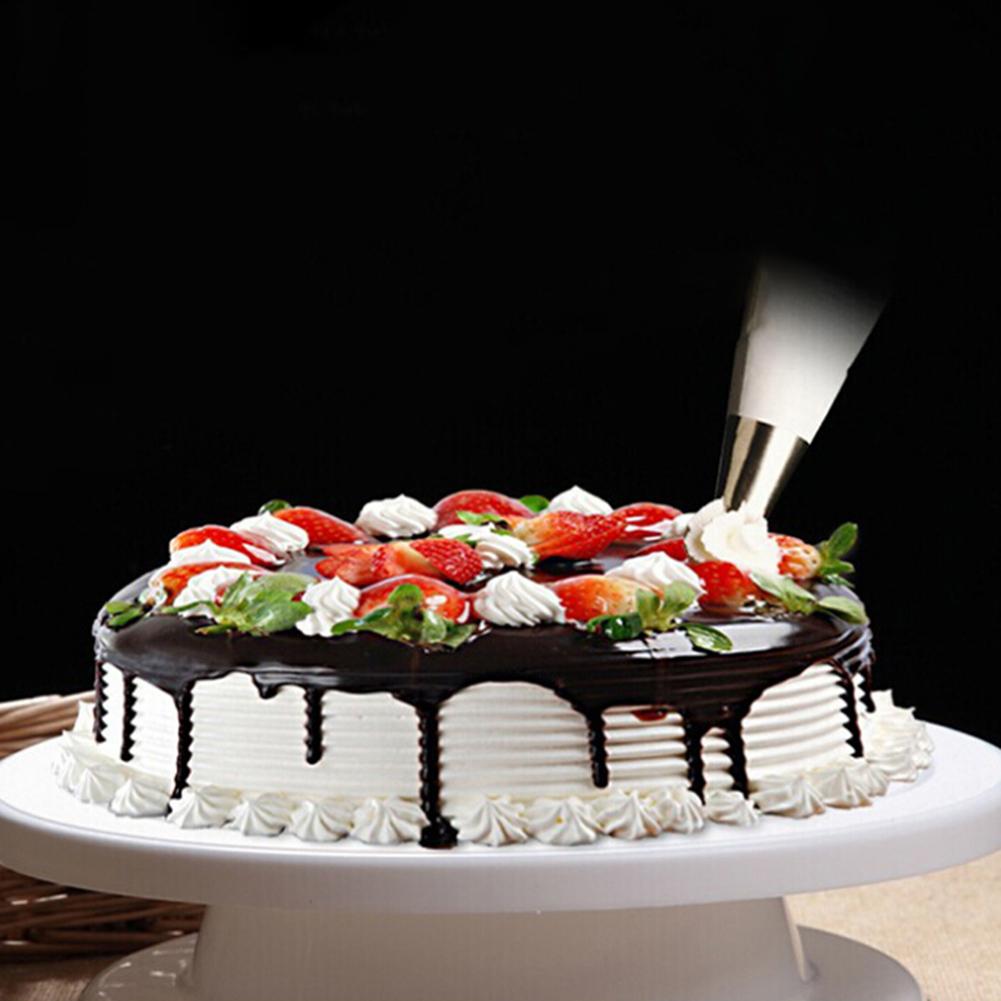 Изображение товара: Пластиковый поворотный стол для торта, 10,83 дюйма, «сделай сам», аксессуары для выпечки подставка для торта, вращающийся поворотный стол для украшения торта, инструмент для выпечки