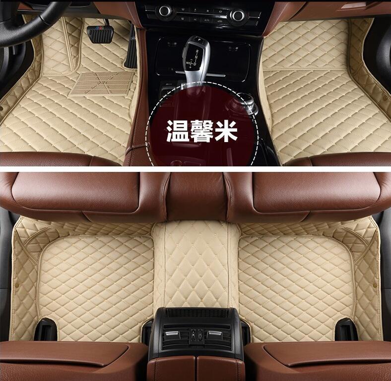 Изображение товара: Для Hyundai TUCSON 2015 2016 2017 2018 коврики для автомобиля коврики для ног автомобильные коврики для шагов новые кожаные коврики с вышивкой
