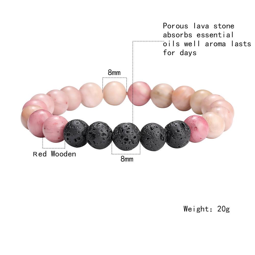 Изображение товара: 2021 новый модный лечебный энергетический черный браслет из лавы для мужчин ручной работы эластичный 8 мм браслет из натуральных камней женские ювелирные изделия для йоги