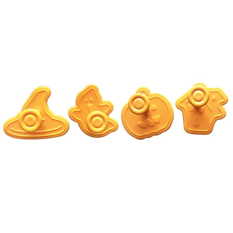 Изображение товара: 4 шт./компл. Хэллоуин штамп для печенья форма для печенья 3D Плунжер резак формы для выпечки «сделай сам» инструменты для украшения тортов Бесплатная доставка