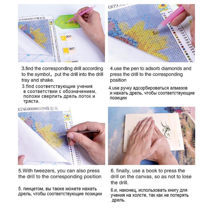 Изображение товара: Наборы инструментов и аксессуаров для алмазной живописи 5D, роликовая ручка, глиняные лотки, наклейки, набор для алмазной вышивки, наклейка