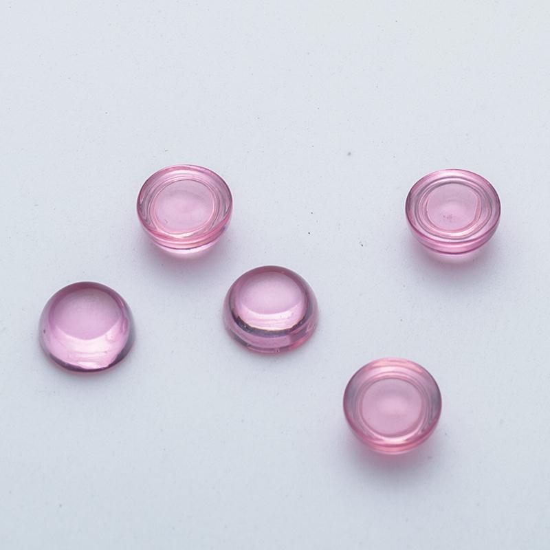 Изображение товара: 4,0 ~ 12 мм Круглый Розовый CZ Камень Блестящий искусственный кабошон кубический цирконий