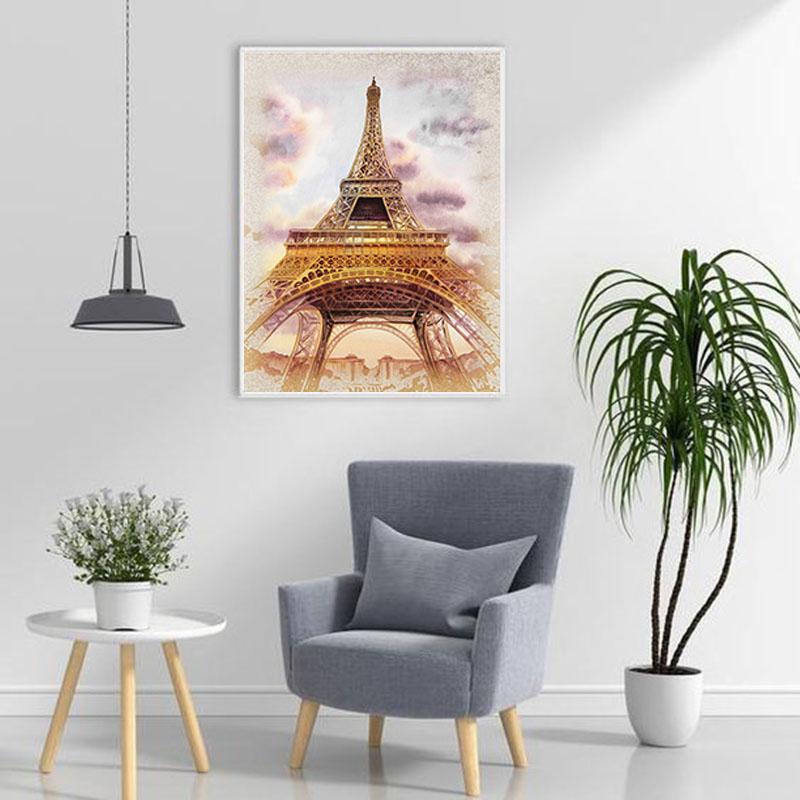 Изображение товара: Scenery 5D DIY Diamond Painting Landscape Cross Stitch Eiffel Tower Full Round Drill Diamond Embroidery Sale Home Decoration