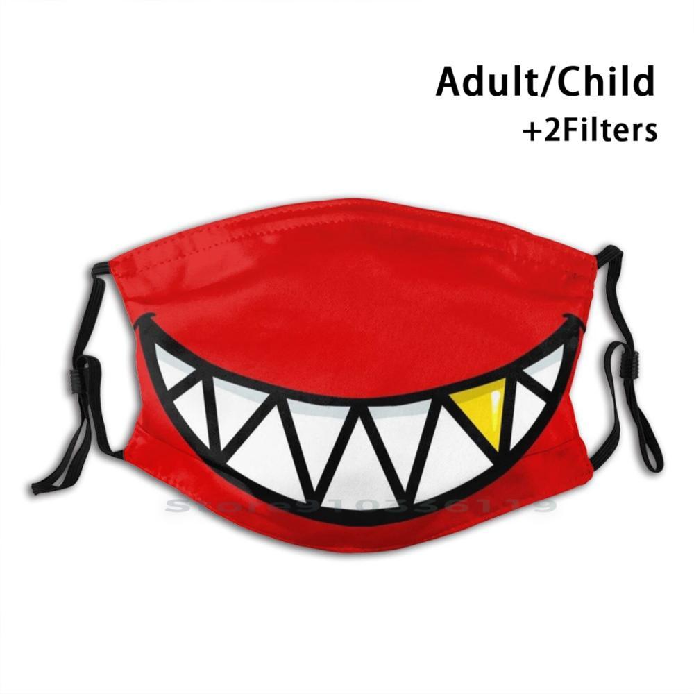 Изображение товара: Многоразовая маска для рта Grin 1,4, Pm2.5, фильтр, сделай сам, маска для рта, Детские острые зубы, улыбка, улыбка, страшный милый рот, зубы акулы, косплей
