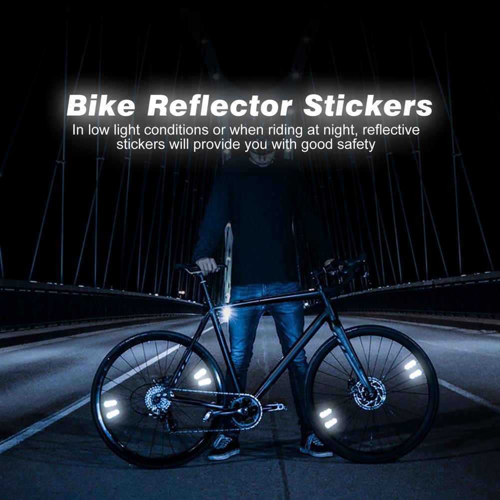 Изображение товара: 4 шт./8 шт. Новый светоотражающий стикер для мотоциклетных шин s, светящийся стикер для велосипеда, отражающий баланс автомобиля, аппликация, принадлежности для ночной езды