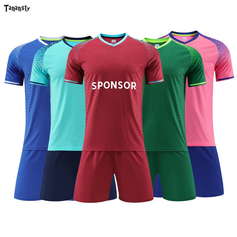 Изображение товара: Высококачественные мужские футбольные шорты и майки для мальчиков Survete, мужские футбольные униформы на заказ, комплекты молодежной футбольной формы, новые комплекты