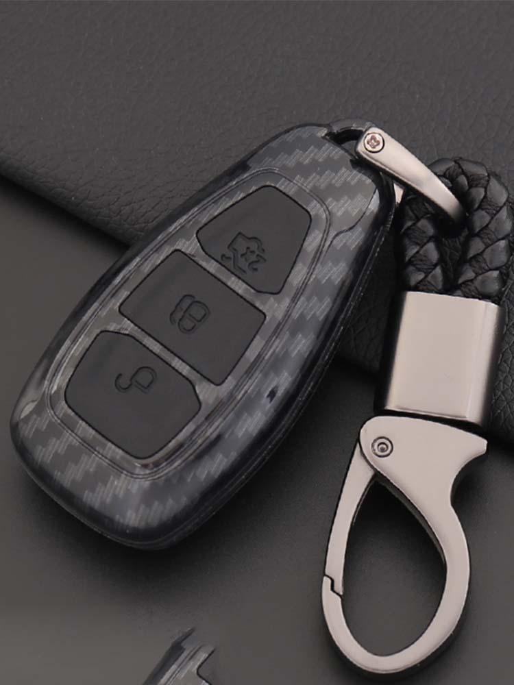 Изображение товара: Чехол для ключей из углеродного волокна с дистанционным управлением для Ford Focus MK3 MK4 Kuga escape ecosport Smart Key