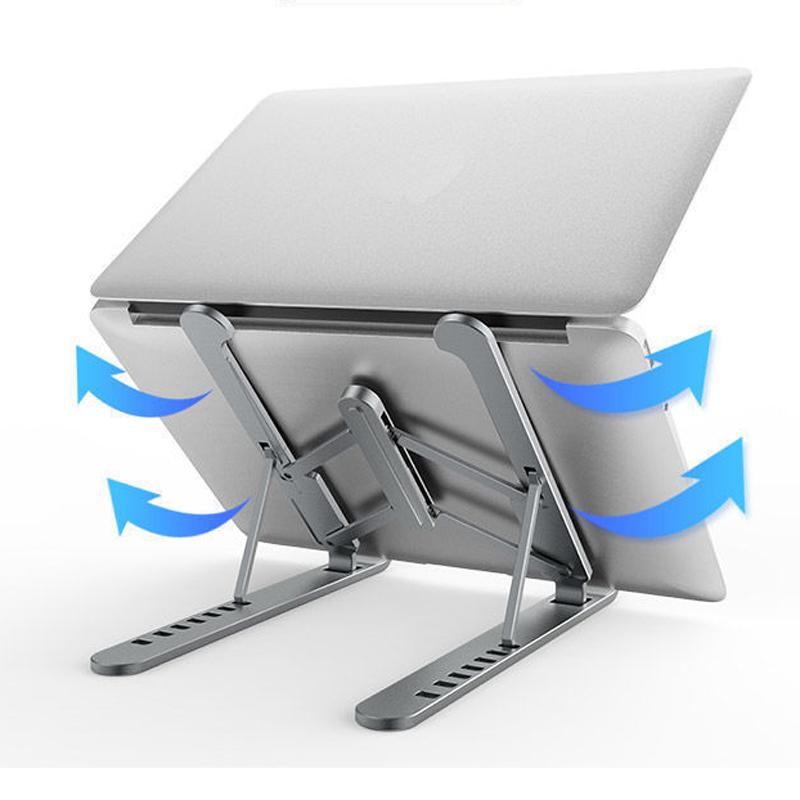 Изображение товара: НОВАЯ Портативная подставка для ноутбука, Многофункциональный складной держатель для ноутбука, кронштейн из алюминиевого сплава для ПК, ноутбука