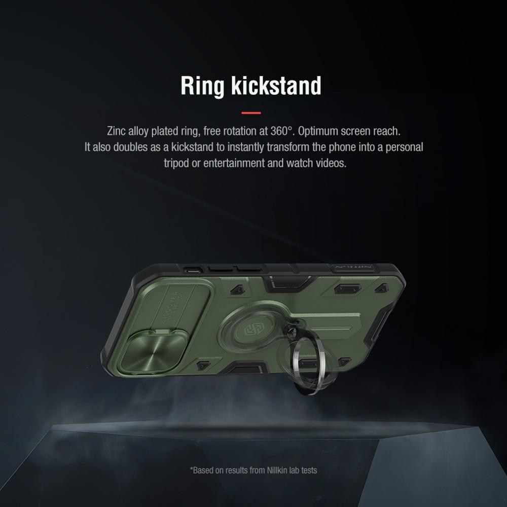 Изображение товара: Защитный чехол NILLKIN CamShield для iPhone 12/12 Pro/12 MIni/12 Pro Max с кольцом и подставкой