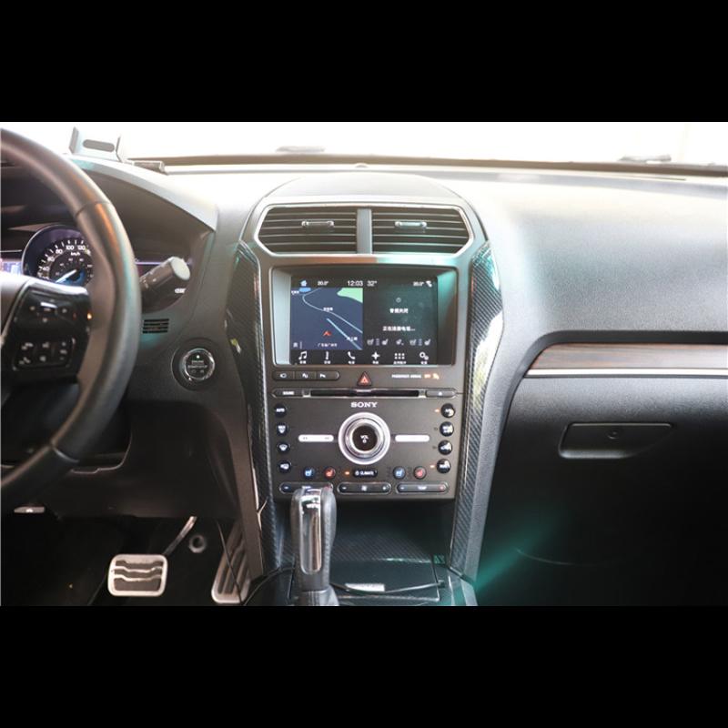 Изображение товара: 2 шт., молдинги из углеродного волокна для панели управления салона автомобиля Ford Explorer 2016-2018